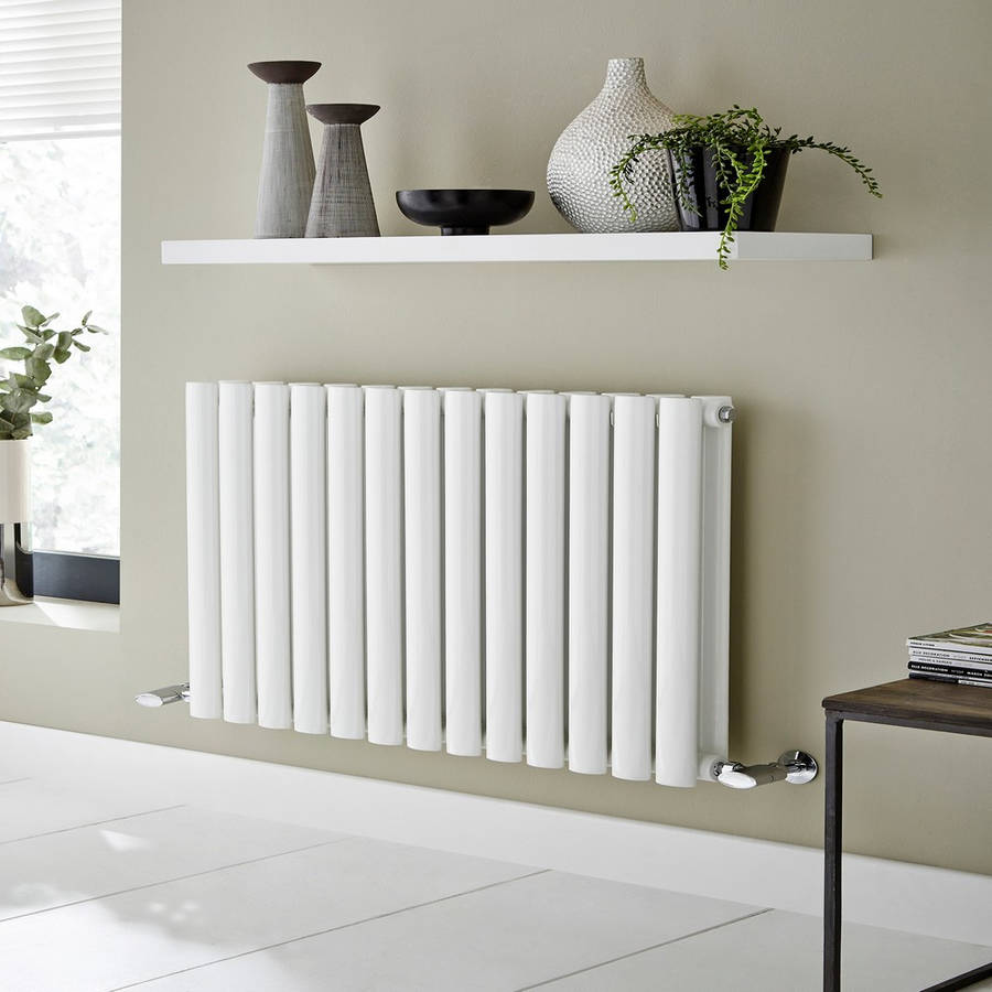 Kartell Aspen Designer Horizontal Double Radiator – Gloss White