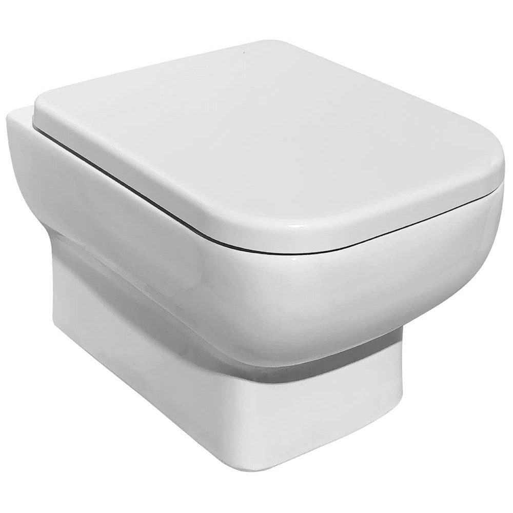 Qualitex Aveiro Rimless Wall-Hung Pan & Soft Close Seat