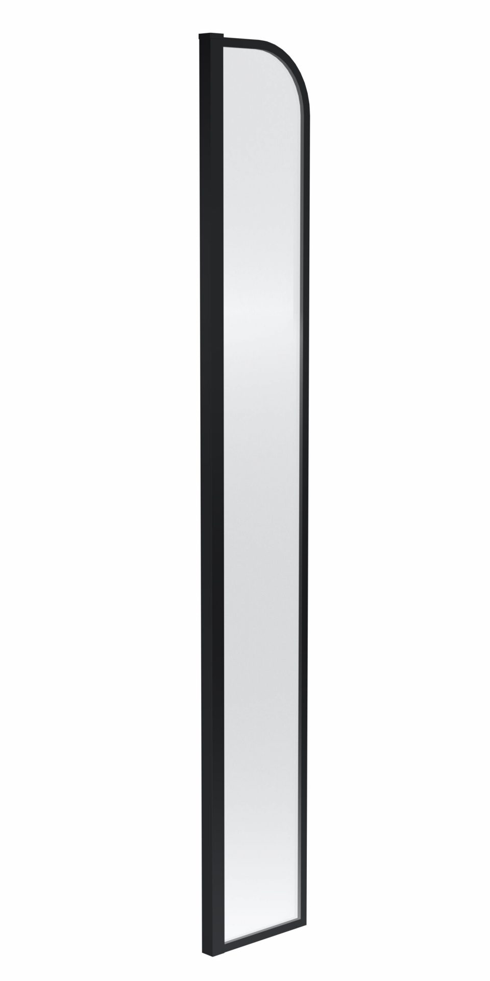 Hudson Reed Arched Wetroom Screen – 8mm Glass – Matt Black