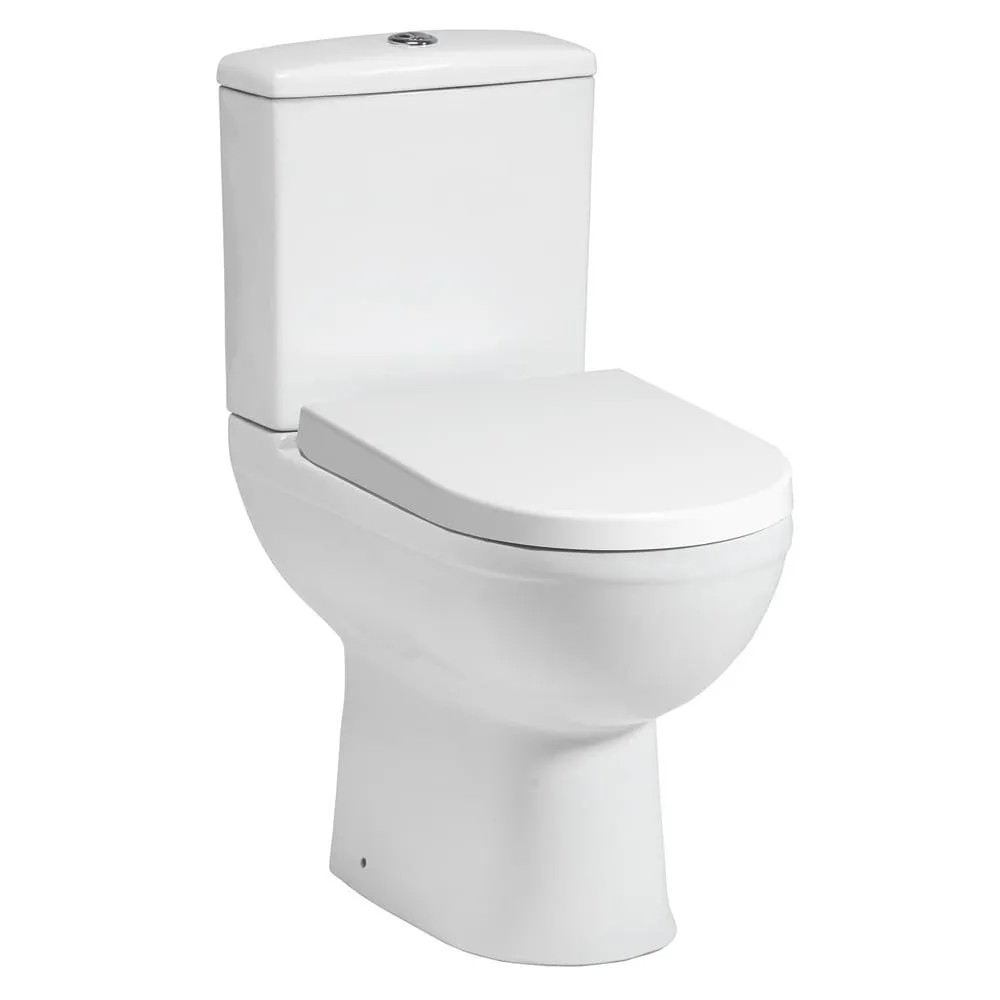 Qualitex Carolina Rimless Close Coupled WC & Soft Close Seat