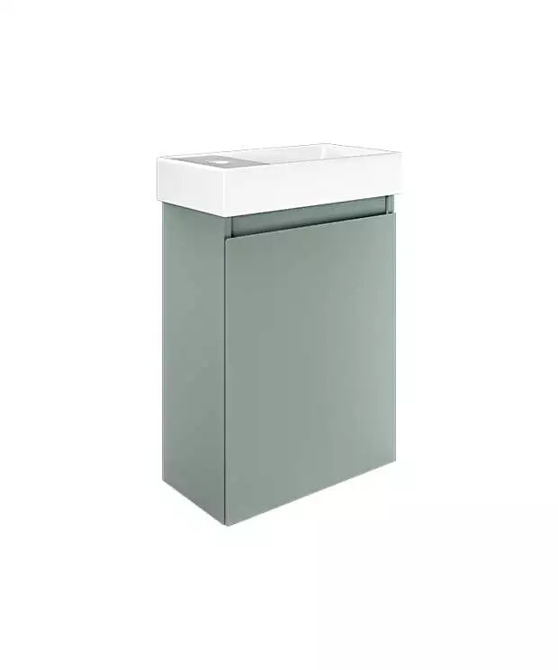 Tissino Mozzano Cloakroom Unit & White or Black Basin – Sila Green
