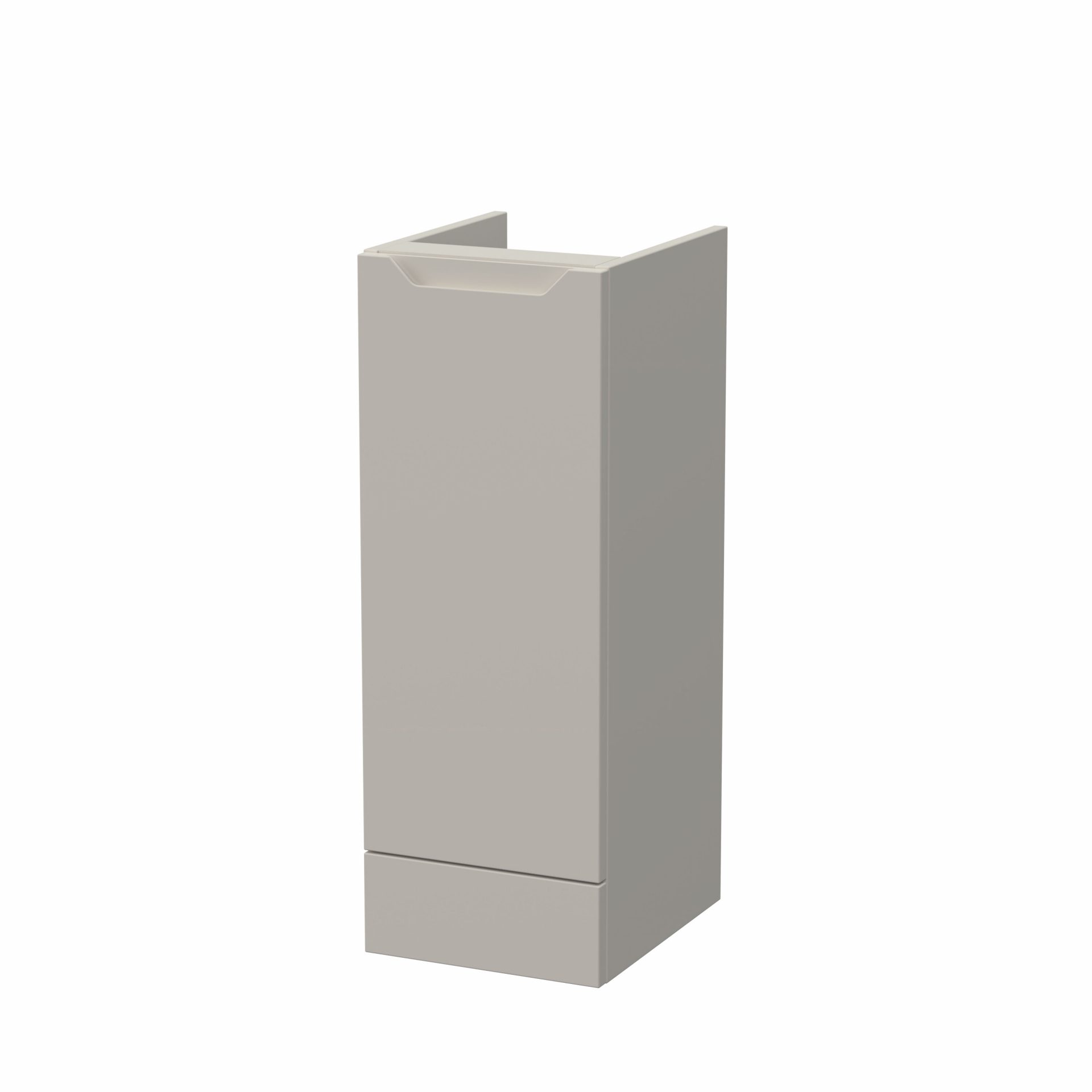Nuie Lux Loave 300mm 1 Door Standard Floorstanding Base Unit – Pebble Grey
