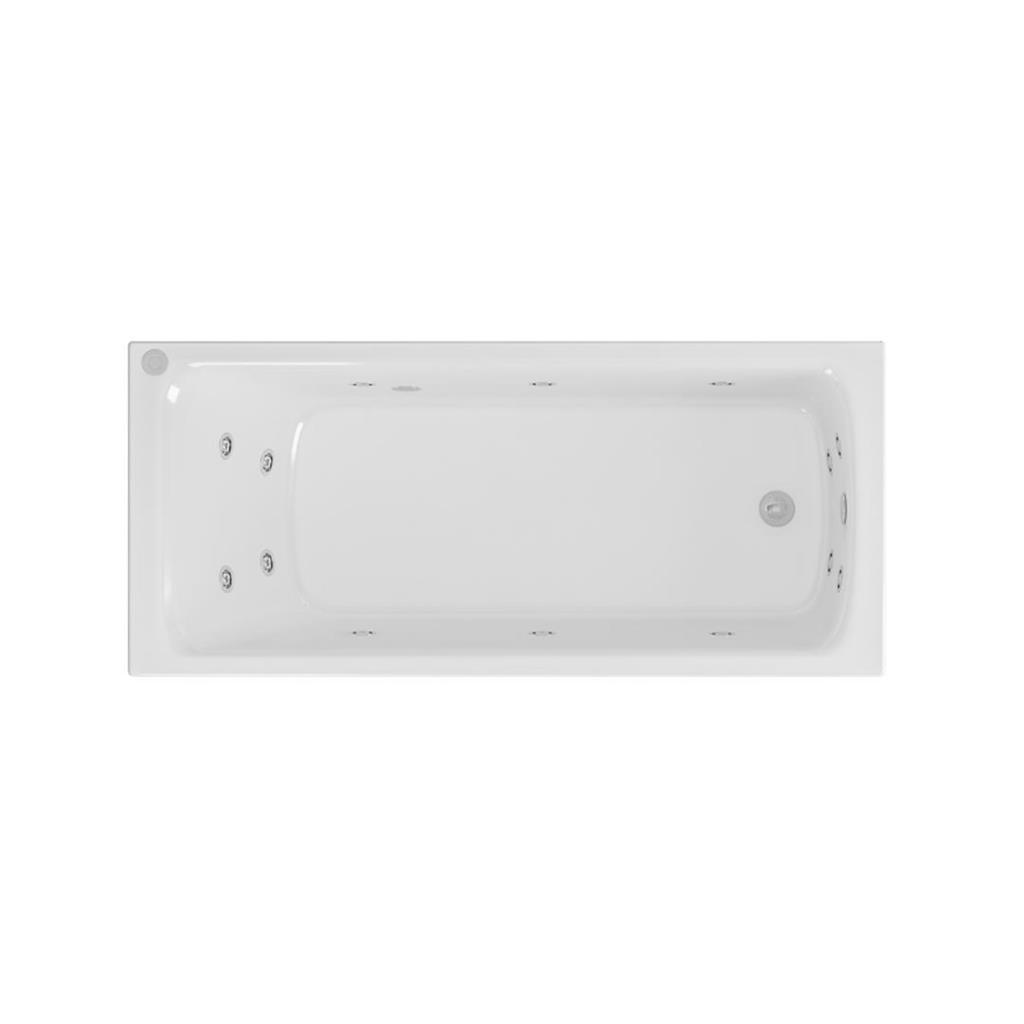 Eastbrook Beauforte Portland Single Ended 14 Jet Whirlpool Bath 1650x750x440mm – Chrome