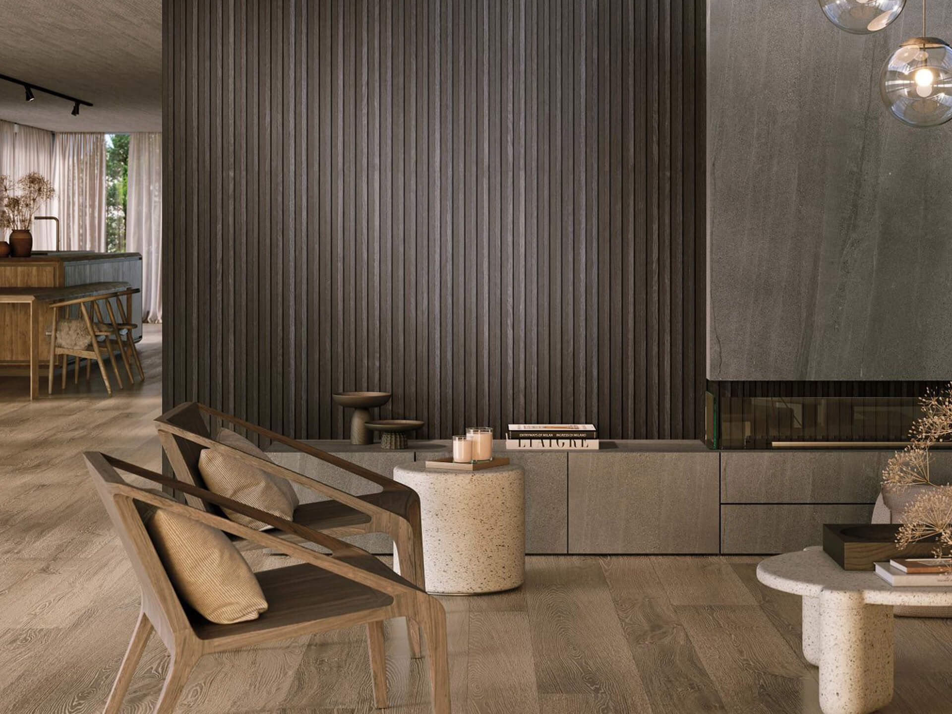 Porcelanosa Line 3D Antracita Tile 59.6X150
