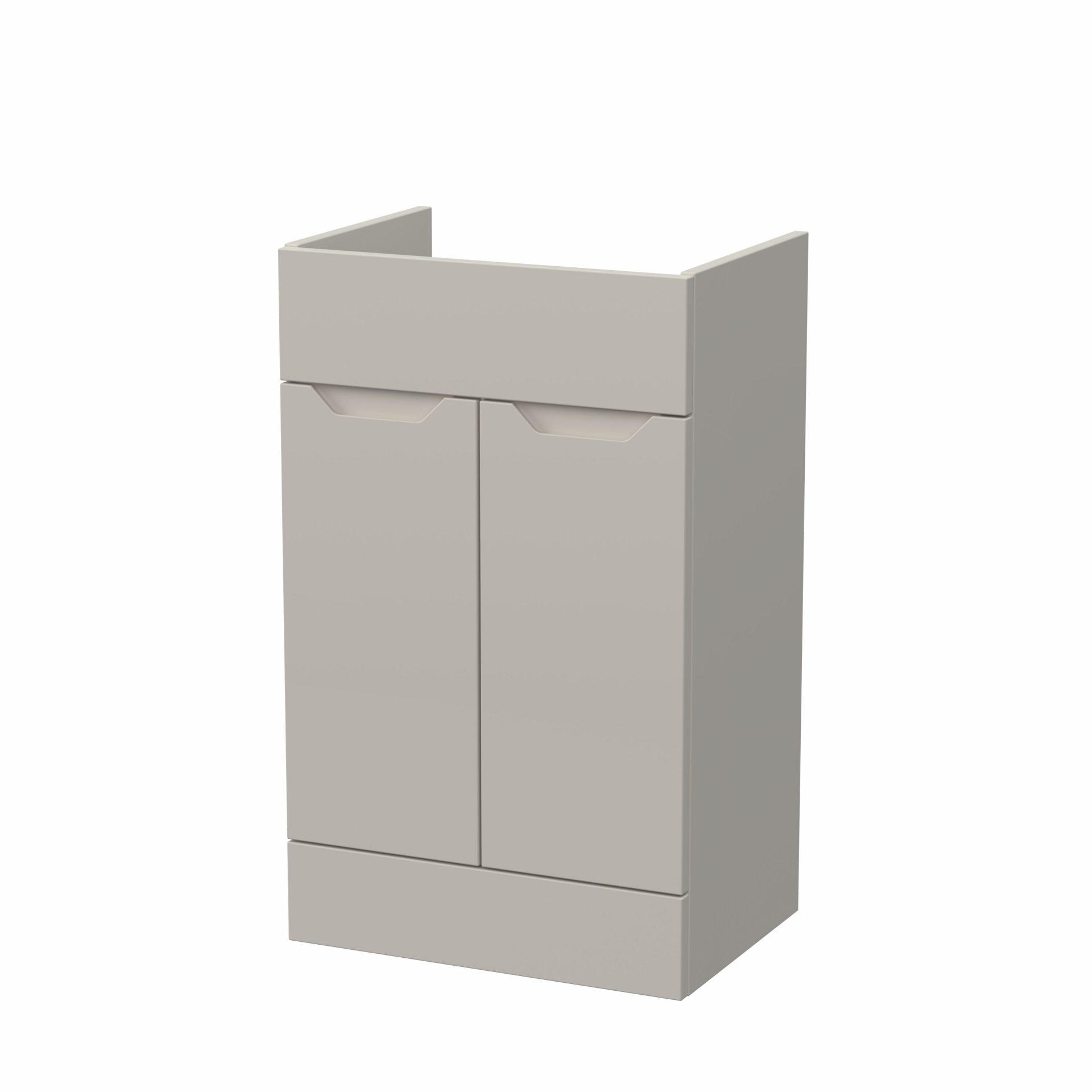 Nuie Lux Loave 500mm 2 Door Standard Floorstanding Unit – Pebble Grey