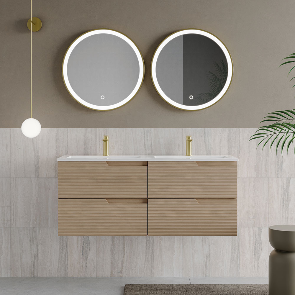 Qualitex Civetta 1200mm 4 Drawer Wall Hung Unit & Basin – All Colours