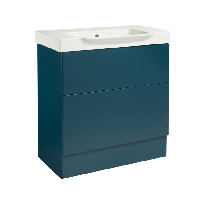 Roper Rhodes Academy 800mm 2 Drawer Freestanding Unit & Basin – Matt Derwent Blue