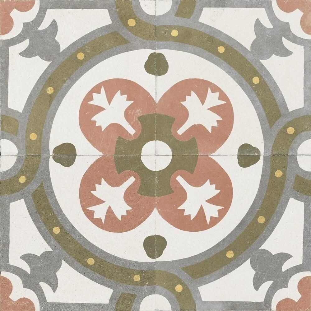 Zayda Sage Multi Matt Vitrified Ceramic 450x450mm