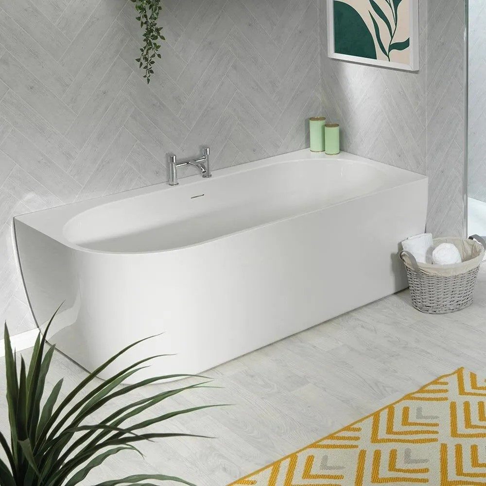 Qualitex Iconic Baths Eton Freestanding Offset Corner Bath 1590x850mm