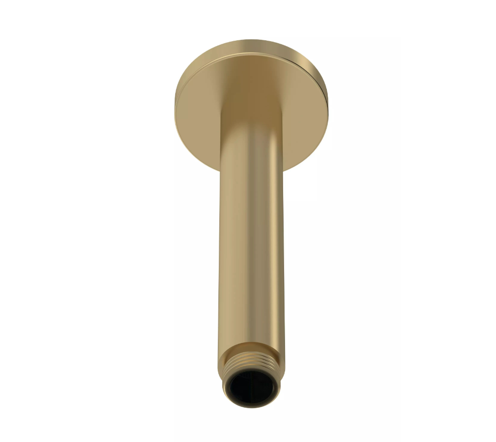 Nuie Lux Round Ceiling Shower Arm – Brushed Brass