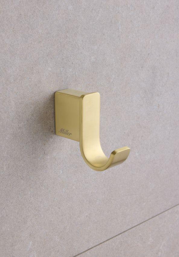 Miller Orlando Single Hook – Brushed Brass