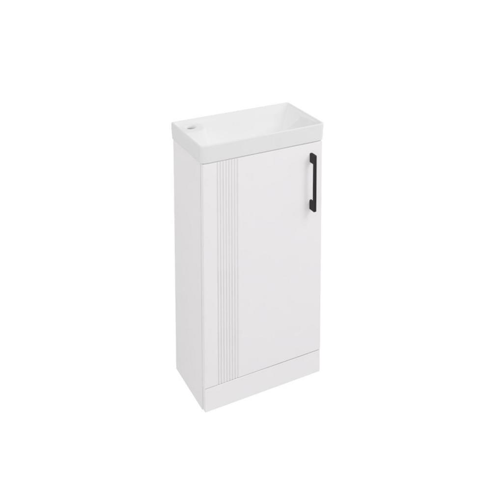 Eastbrook Cranham 400mm Cloakroom Unit & Basin – Matt White