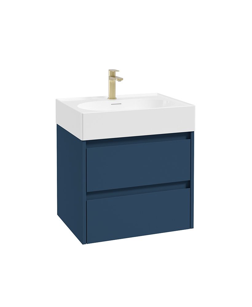 Sonas Living Apex 600mm LED 2 Drawer Wall Hung Vanity Unit & Basin – Riverside