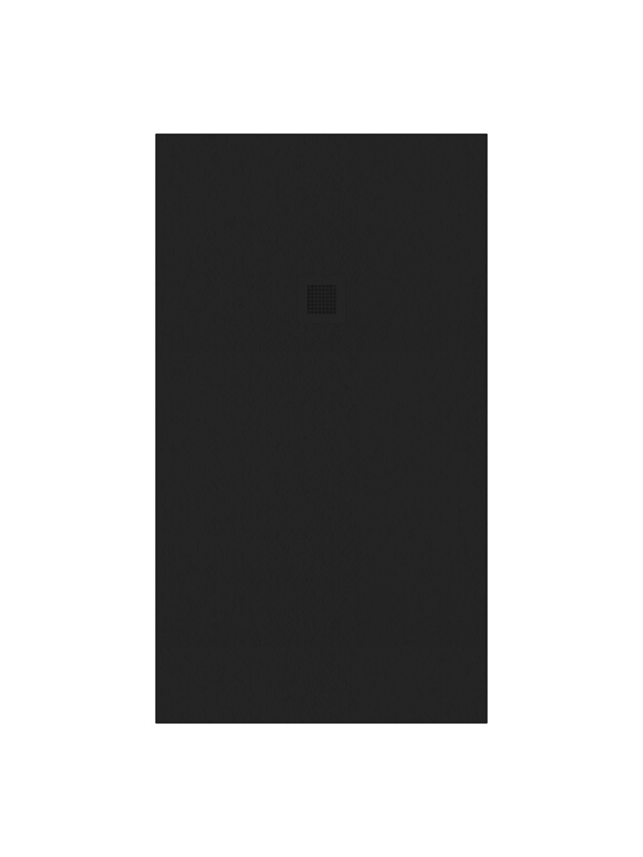 Sonas Slate Anti Slip Large Rectangular Shower Tray – Black