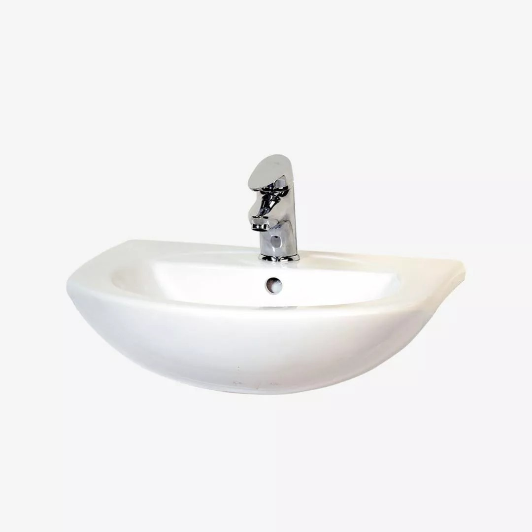 Eastbrook Loire 500x410mm Ceramic Semi Recessed Basin – White