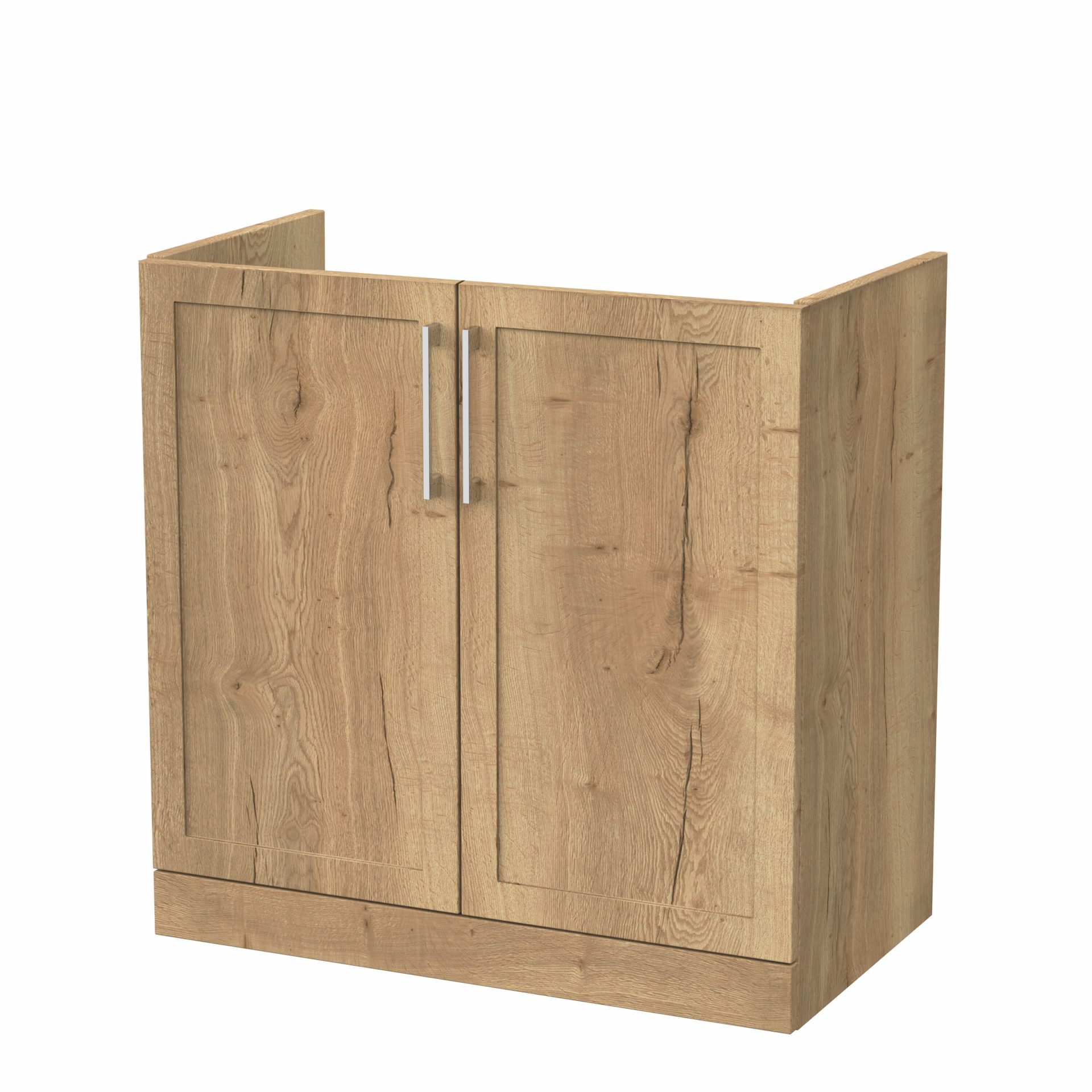 Nuie Lux Larck 800mm 2 Door Floorstanding Vanity Unit – Autumn Oak