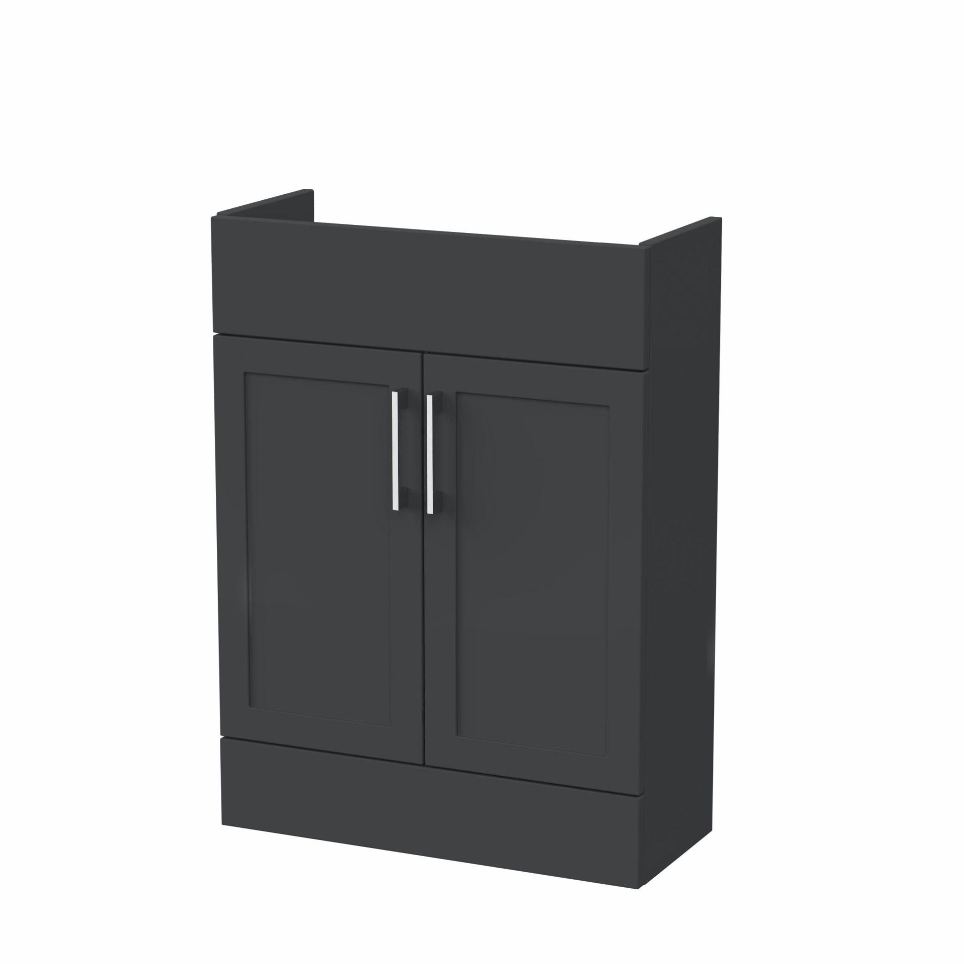 Nuie Lux Fable 600mm 2 Door Slim Floorstanding Unit – Soft Black