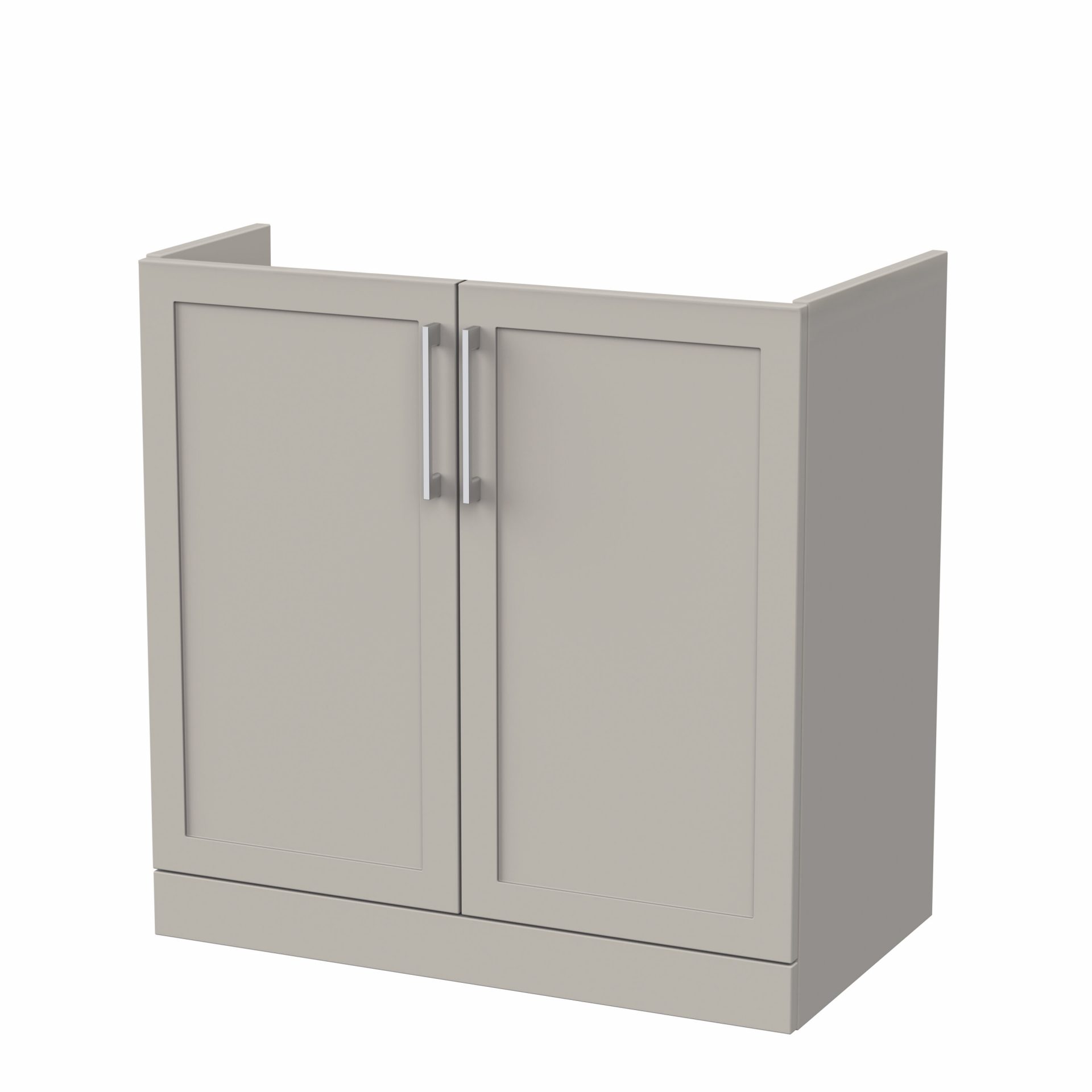 Nuie Lux Larck 800mm 2 Door Floorstanding Vanity Unit – Pebble Grey