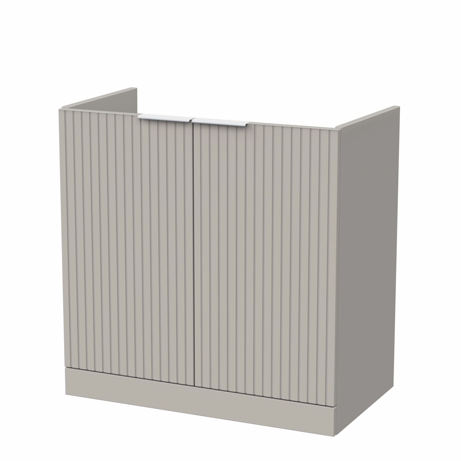Nuie Lux Flume 800mm 2 Door Floorstanding Vanity Unit – Pebble Grey