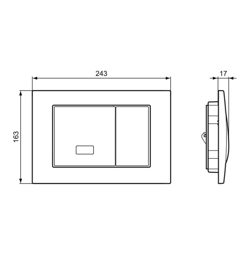 Armitage Shanks Septa Pro E1 Electronic (infared) & Manual Metal Dual Flushplate