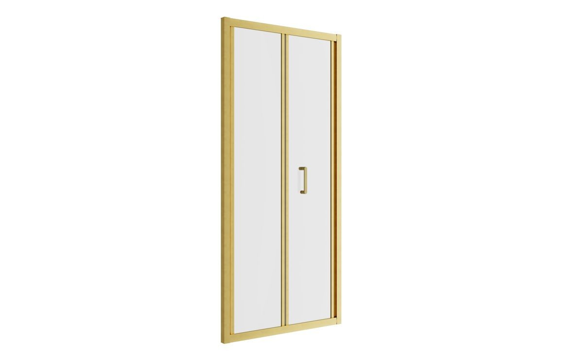 MyBathrooms Optimum Original Bi-fold Door Shower Enclosure – Brushed Brass