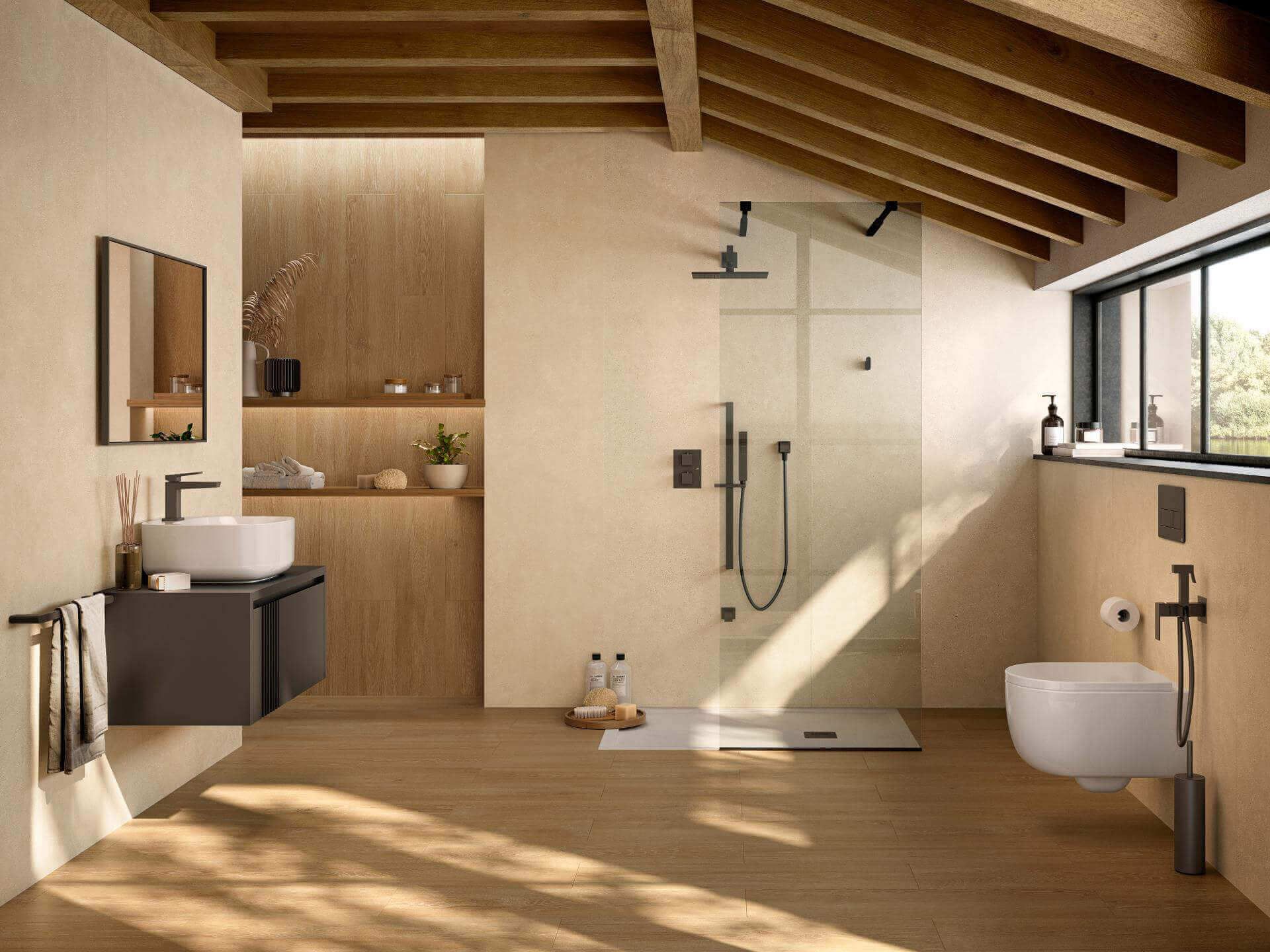 Porcelanosa Noken Neptune Shower Package – Black