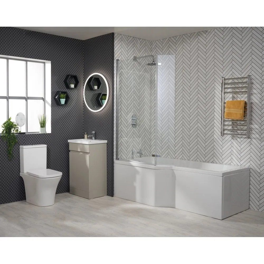 Qualitex Toronto Rimless Close Coupled WC with Tornado Flush & Soft Close Seat