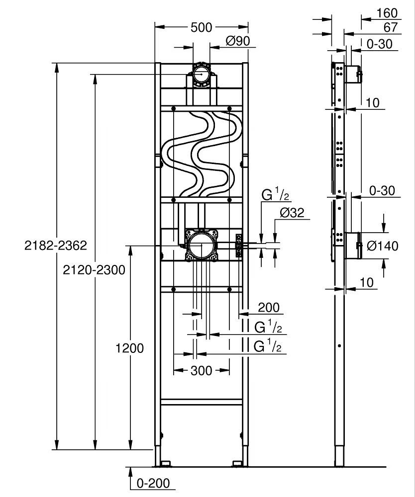 Grohe Rapido Shower Frame Duo