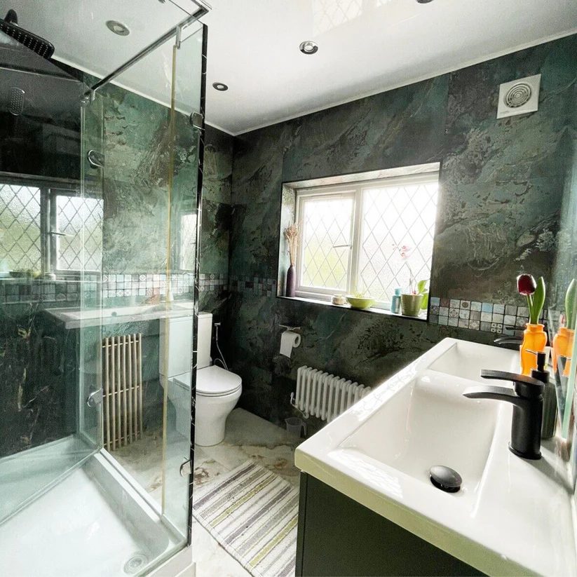 Metallic Blue Matt Shiny Detailing 600x1200mm