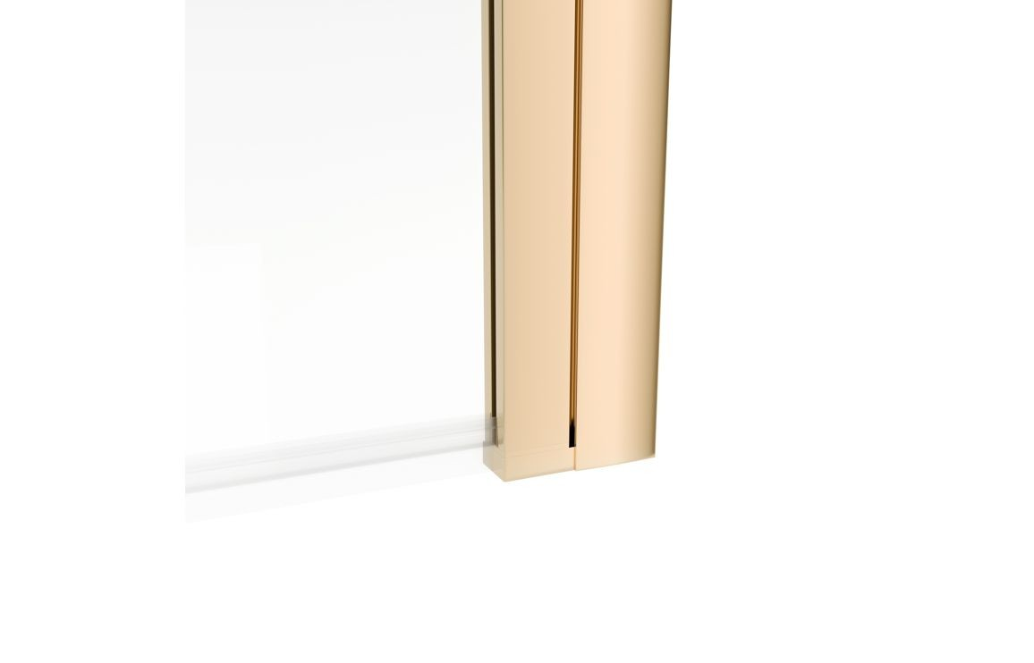 MyBathrooms Single Straight Bath Screen 6mm – Brushed Brass