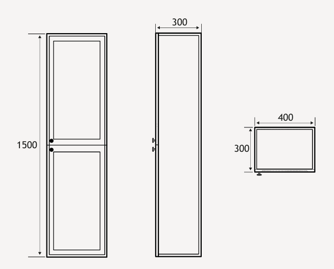 Eastbrook Hardwick 2 Door Tall Wall Hung Unit – Matt White