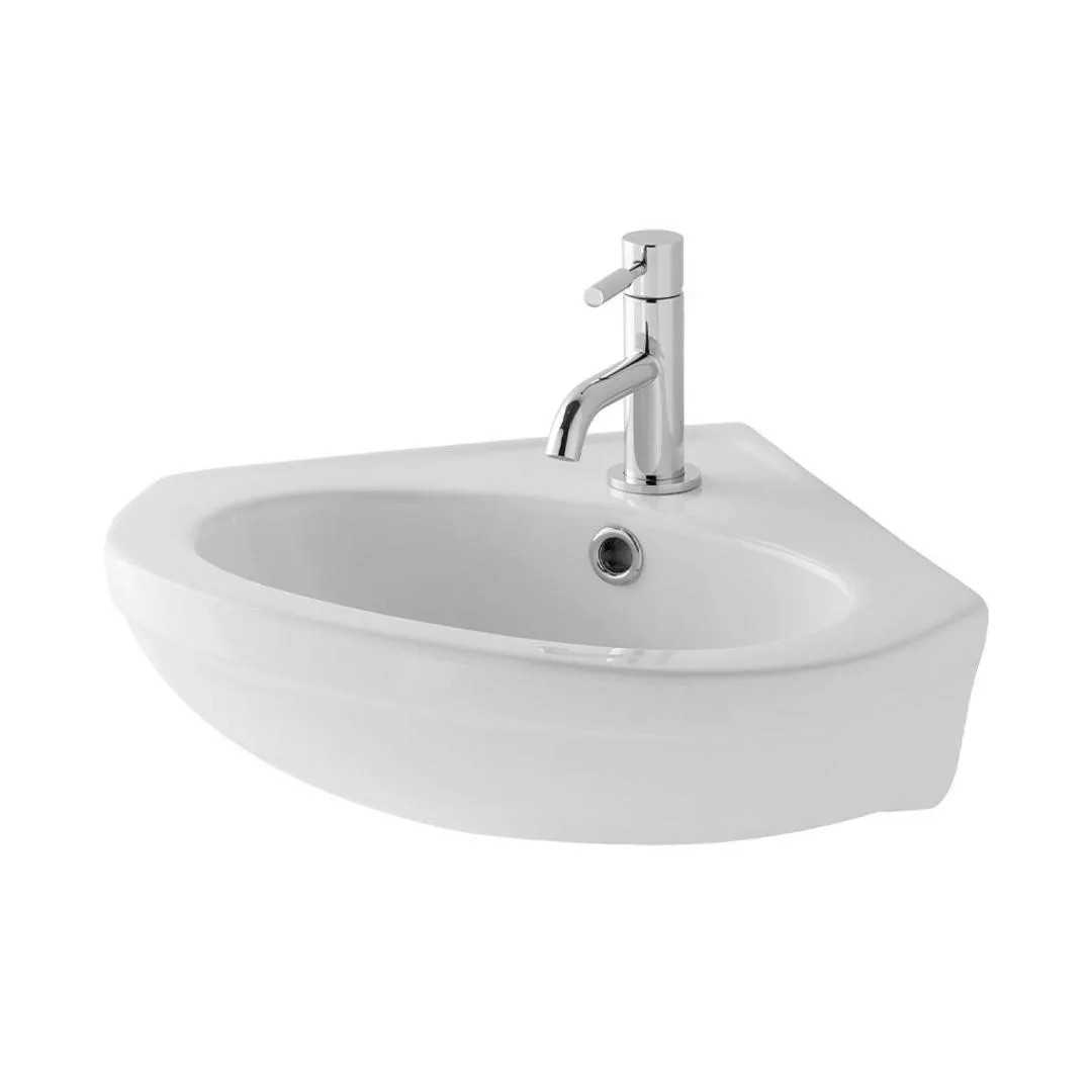 Eastbrook Dura 460x420mm Ceramic Corner Basin – White