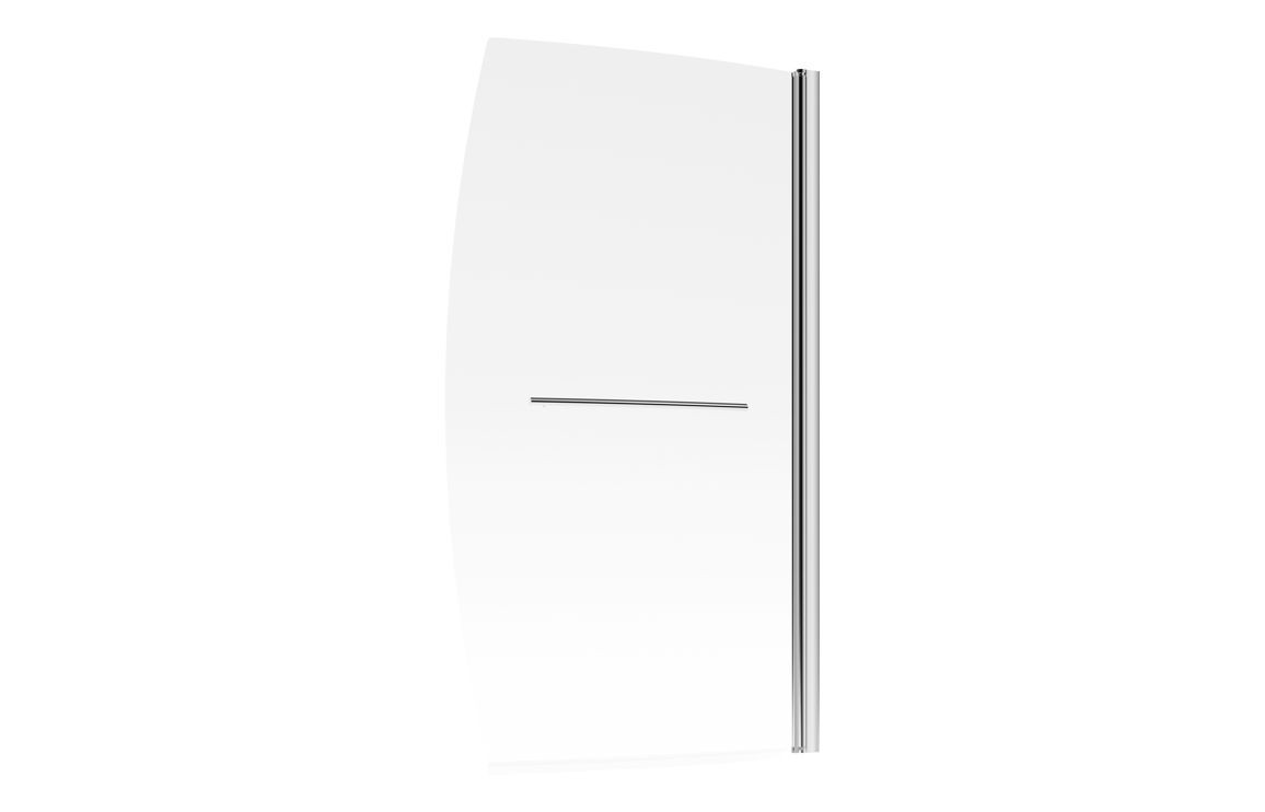 MyBathrooms Space Saver Bath Screen 6mm with Towel Rail – Chrome