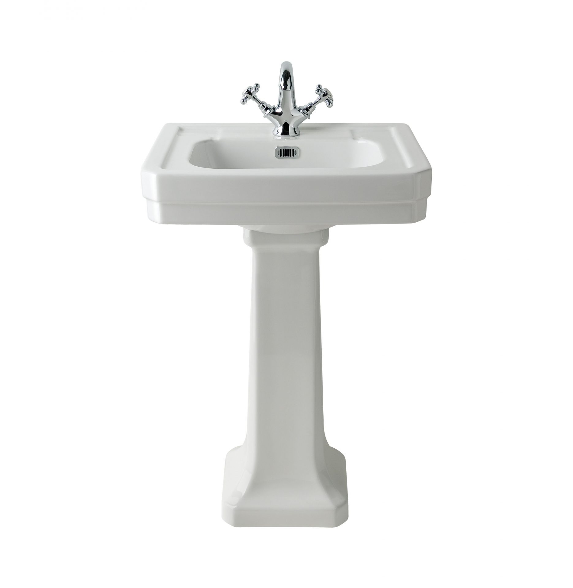 Nuie Lux Hunton 540mm Ceramic Basin & Full Pedestal