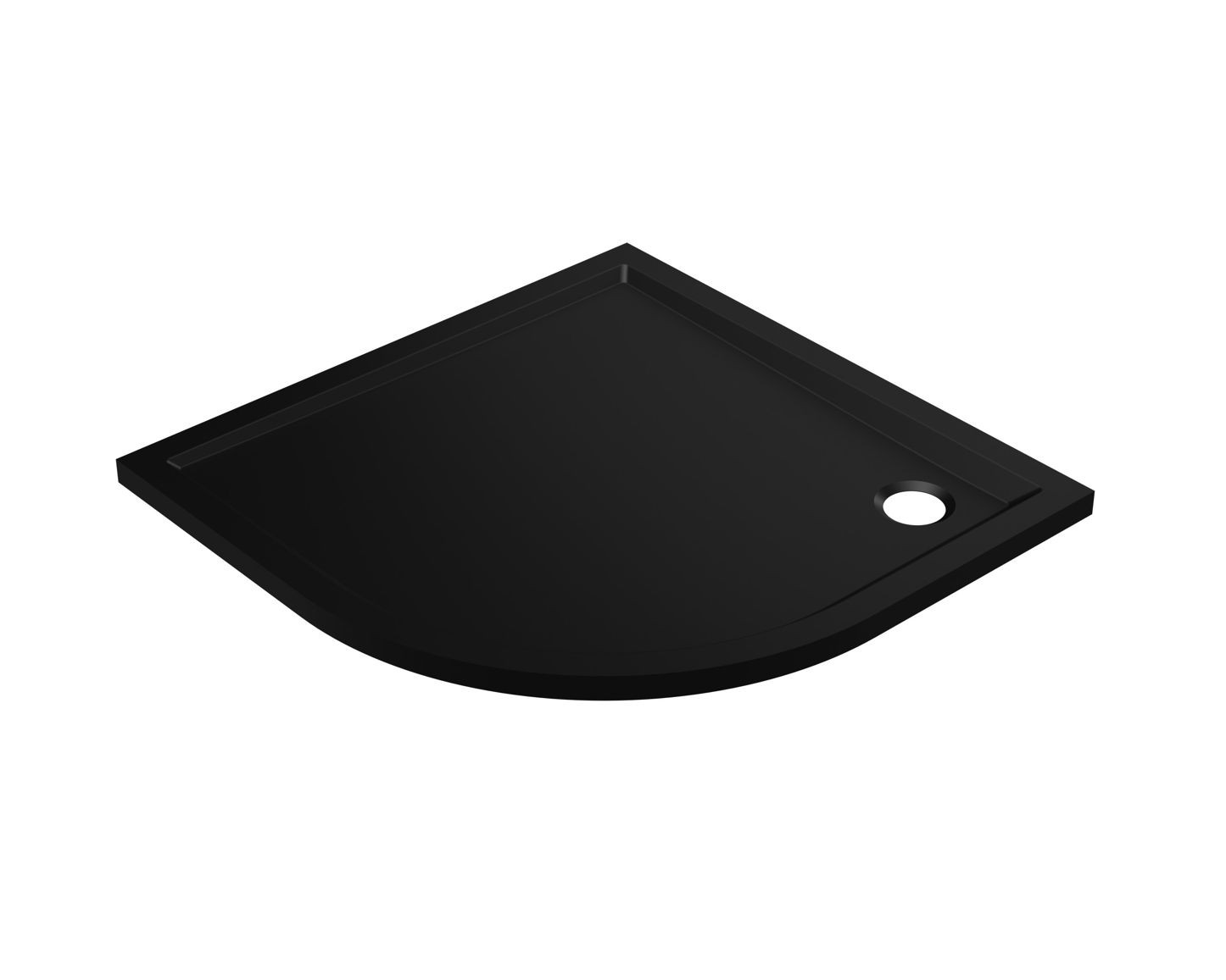 MyBathrooms Optimum 40mm Low Profile Quadrant Tray & Waste – Matt Black