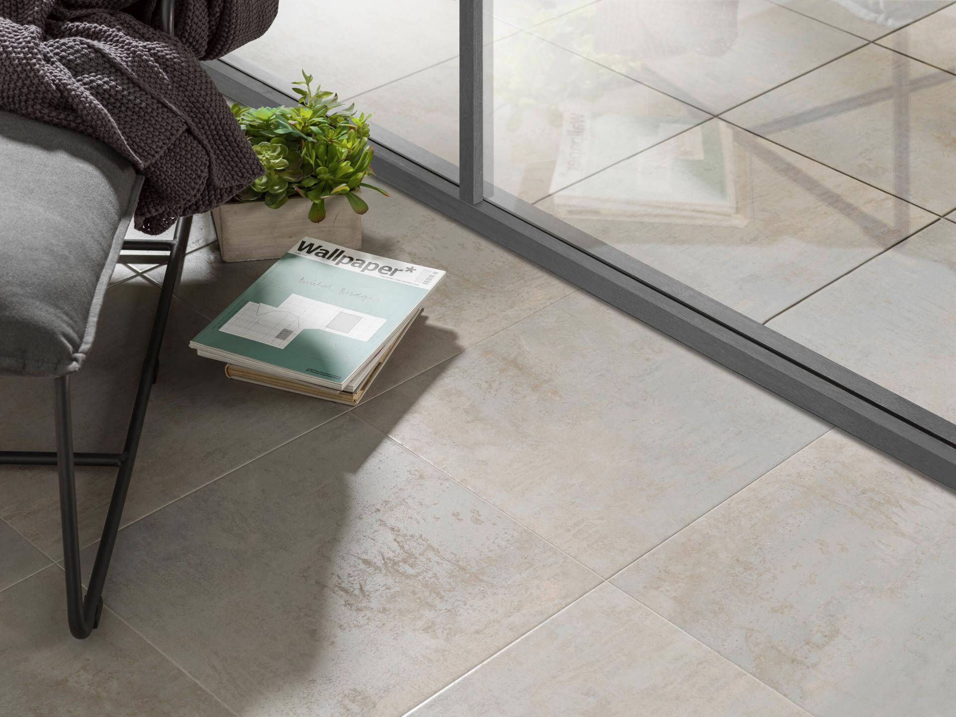Porselanosa Ferroker Aluminio Tile 44.3×44.3