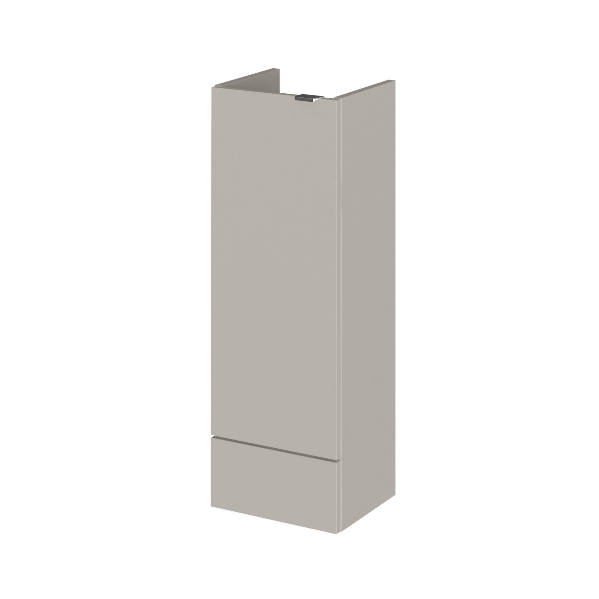 Hudson Reed Fusion Slimline 300mm 1 Door Floor Standing Base Unit – Pebble Grey