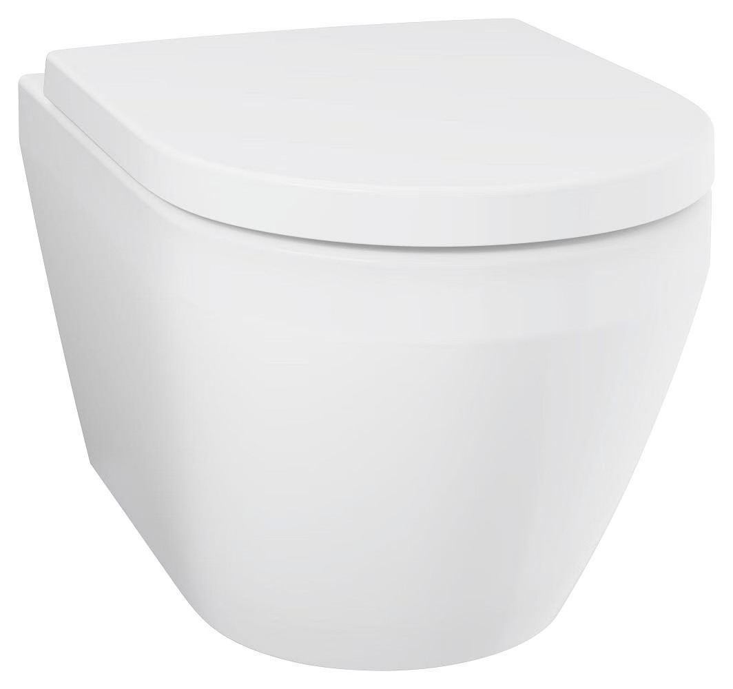 Grohe Euro Ceramic Rimless Wall Hung Pan & Soft Close Seat