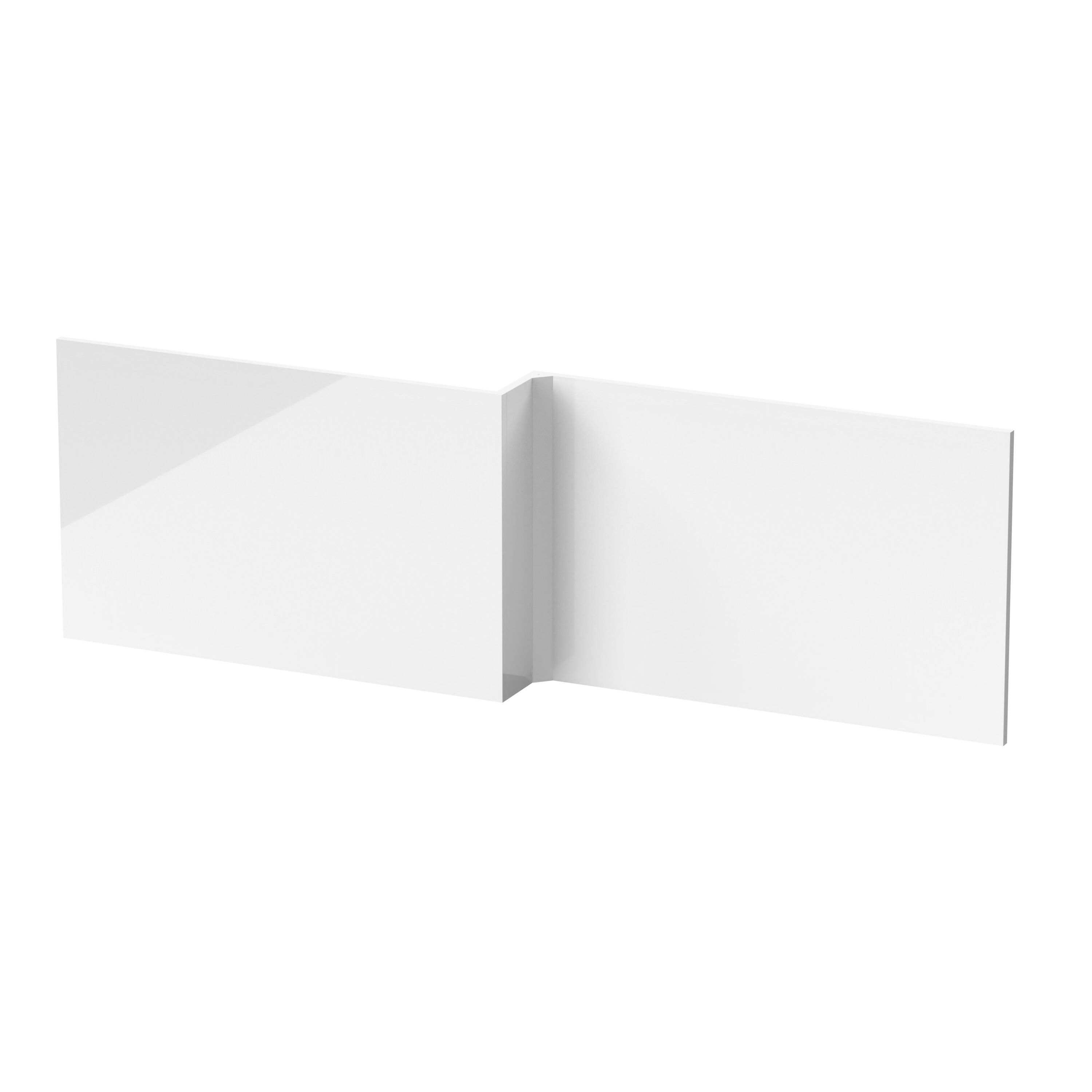 Hudson Reed Fusion 1700mm L-Shaped MDF Shower Bath Front Panel – Gloss White