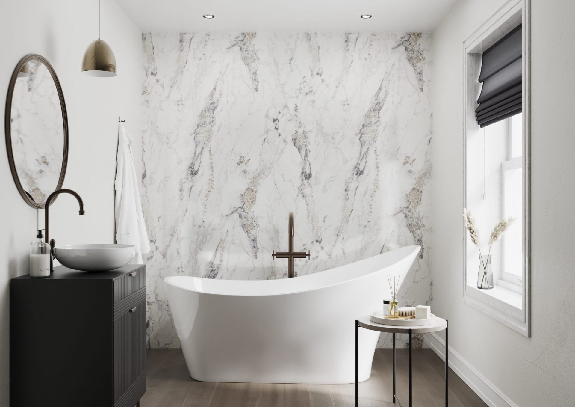 Showerwall Impression Collection Wall Panel – Breccia Marble