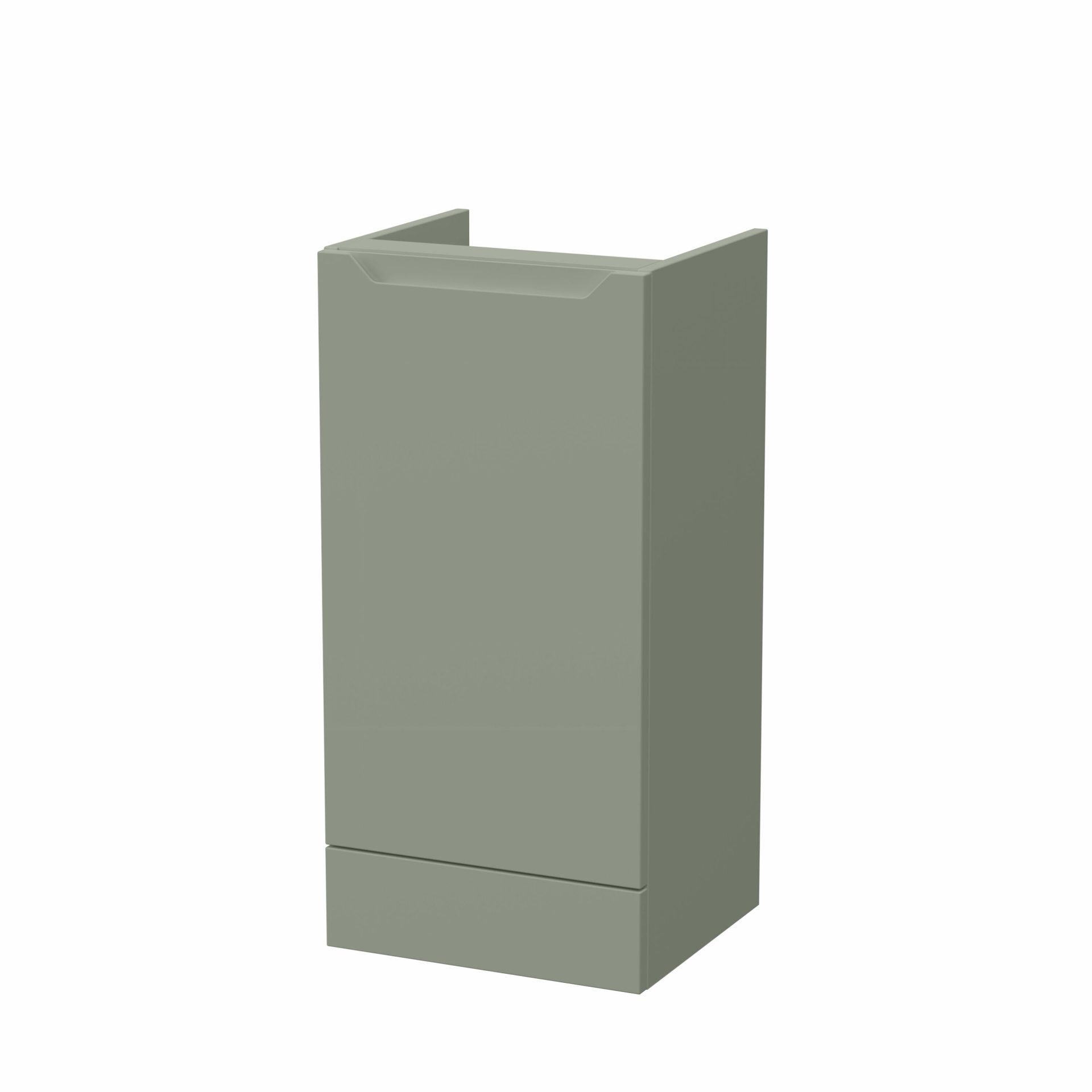 Nuie Lux Loave 400mm 1 Door Standard Floorstanding Base Unit – Fern Green