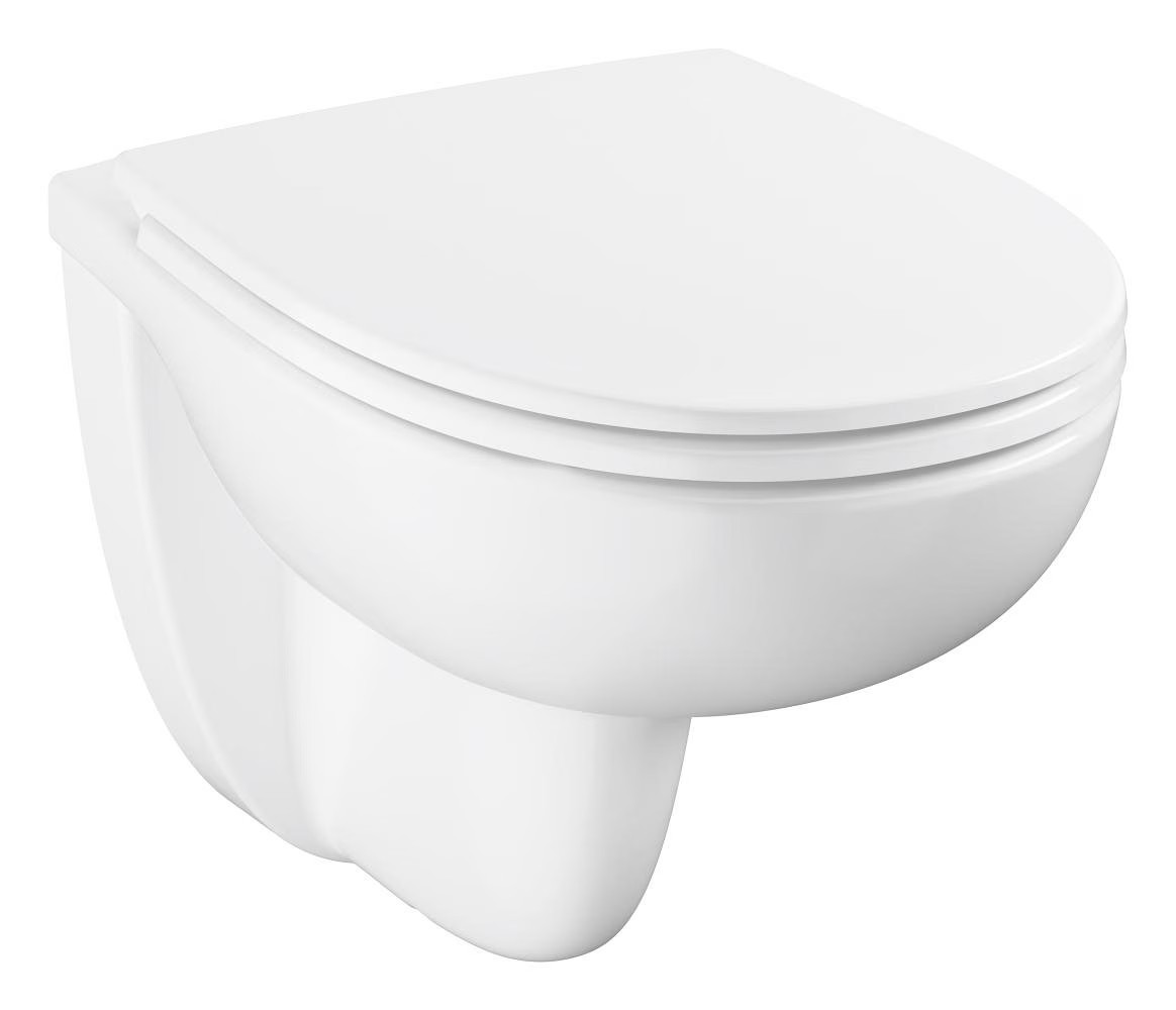 Grohe Bau Ceramic Rimless Wall Hung WC Pan & Soft Close Seat