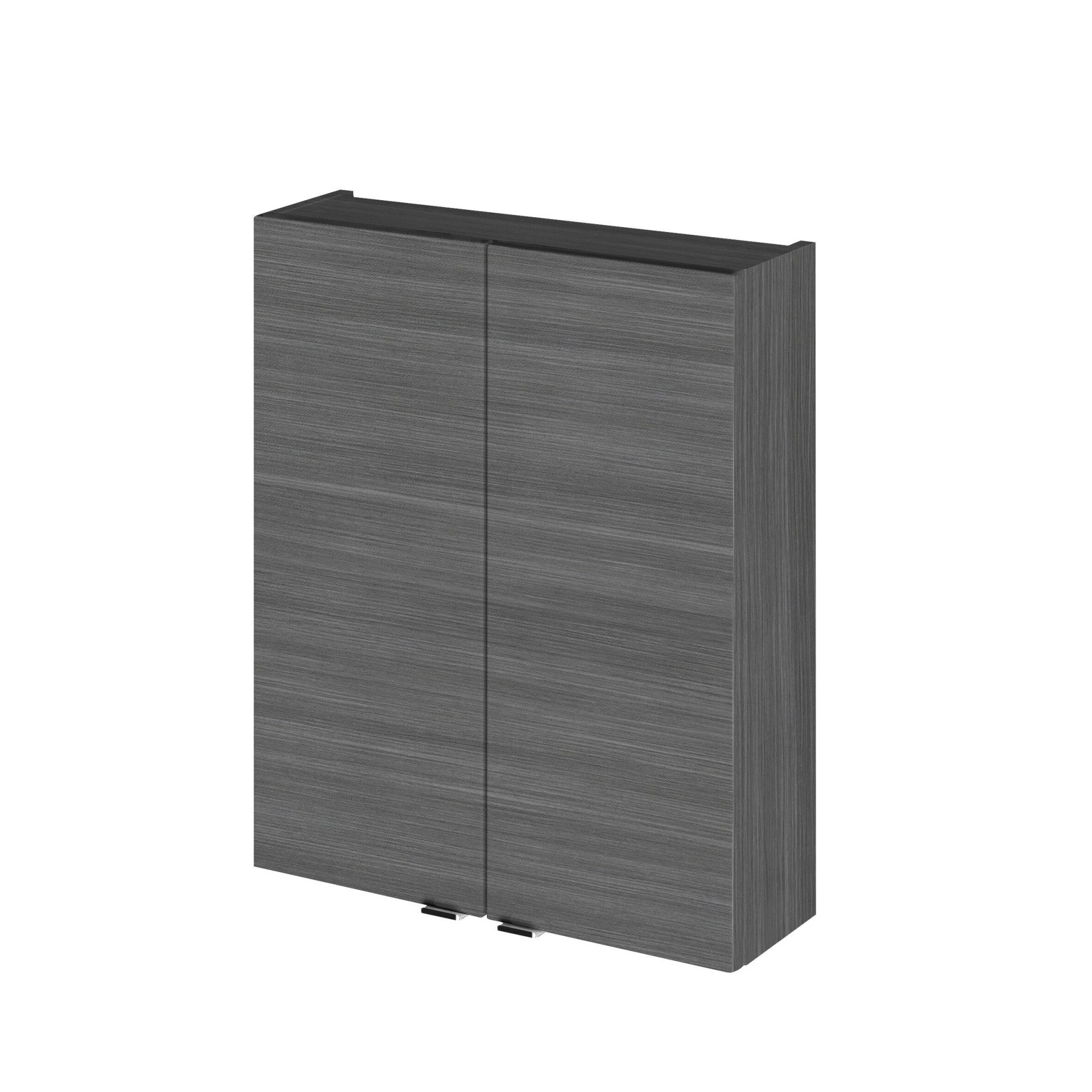 Hudson Reed Fusion Slimline 500mm 2 Door Wall Hung Unit – Anthracite Woodgrain