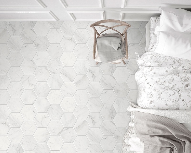 Marmi Hex Bianco Matt 150x173mm