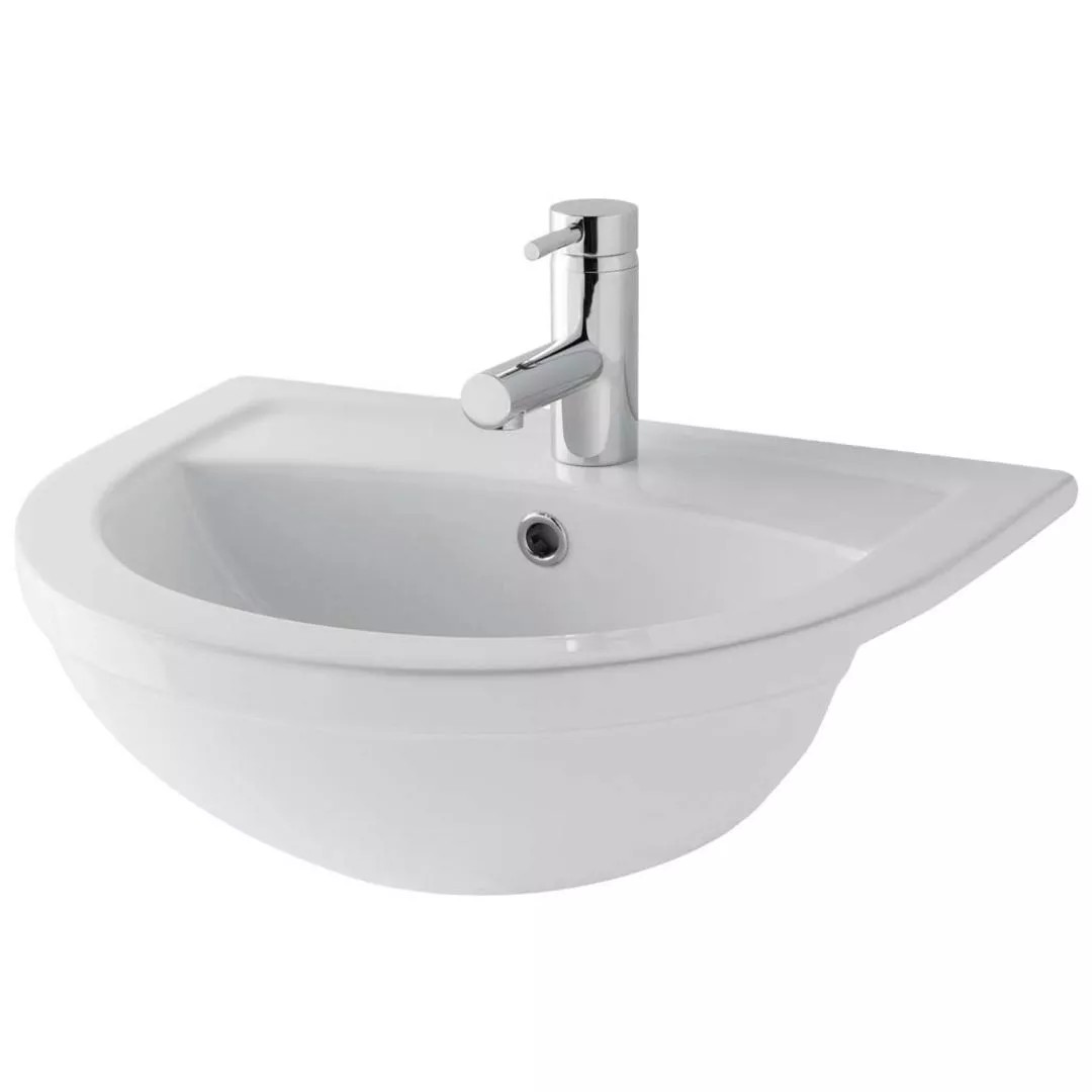 Eastbrook Dura 510x410mm Ceramic Semi Recessed Basin – White