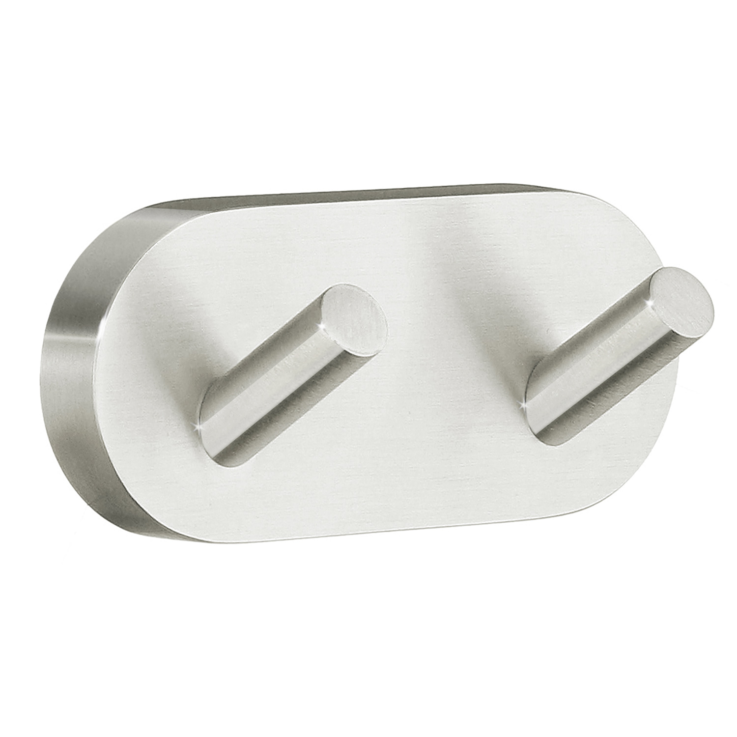 Smedbo Home Double Towel Hook – Brushed Nickel