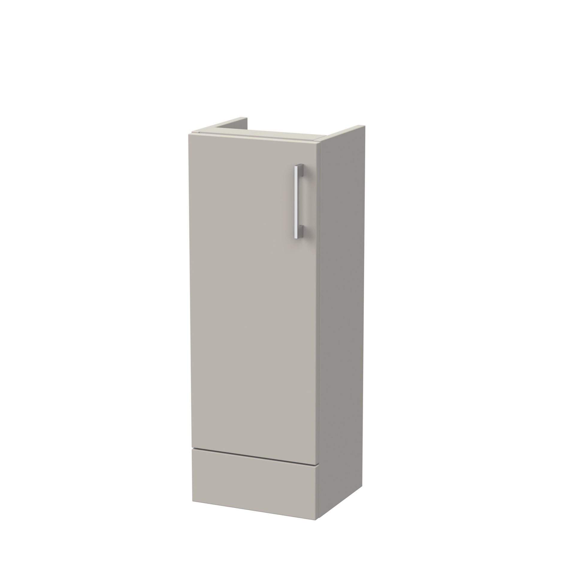 Nuie Lux Krest 300mm 1 Door Slim Floorstanding Unit – Pebble Grey