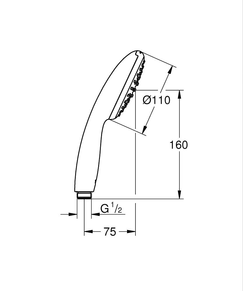 Grohe Tempesta 110 1 Spray Hand Shower – Chrome
