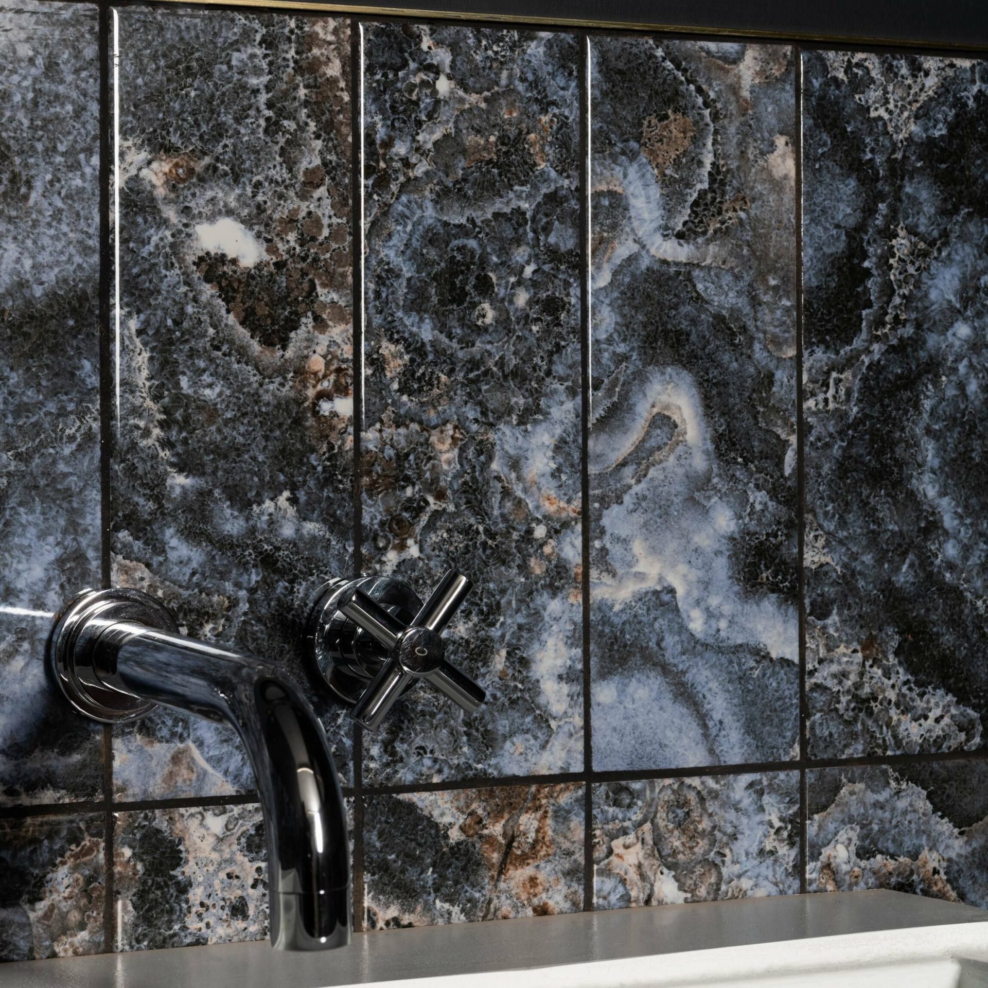 Onix Lapislazuli Marble Effect Tile 300x100mm