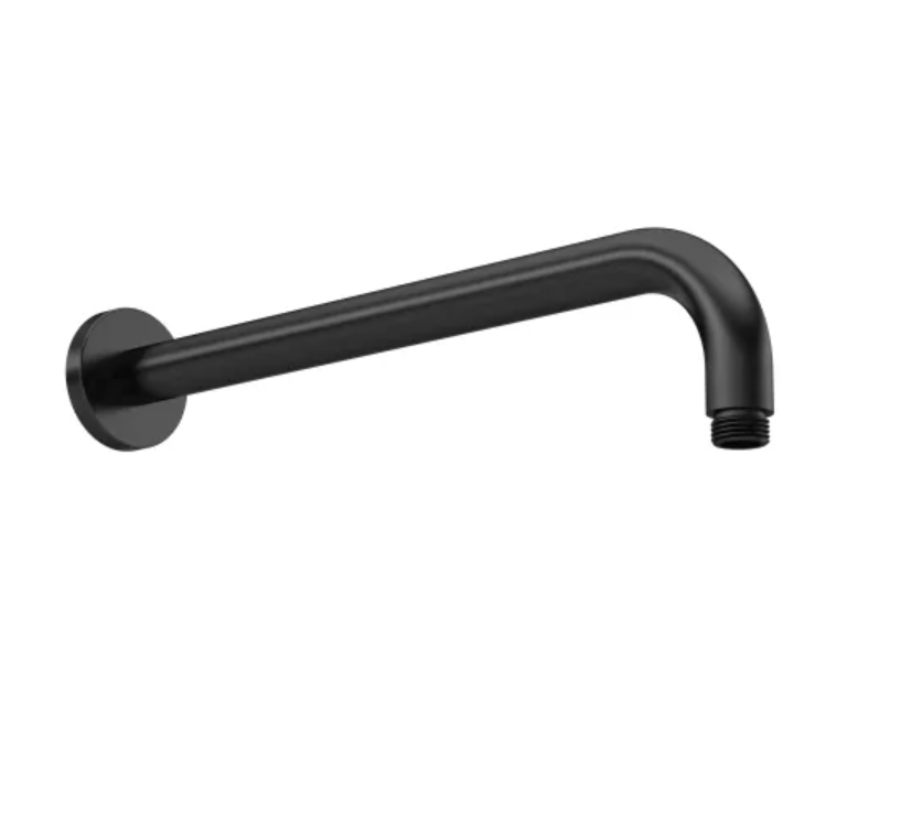 Nuie Lux Round Wall Mounted Shower Arm – Matt Black